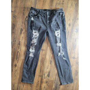 Judy Blue boyfriend fit jeans distressed Womens Size 15/32